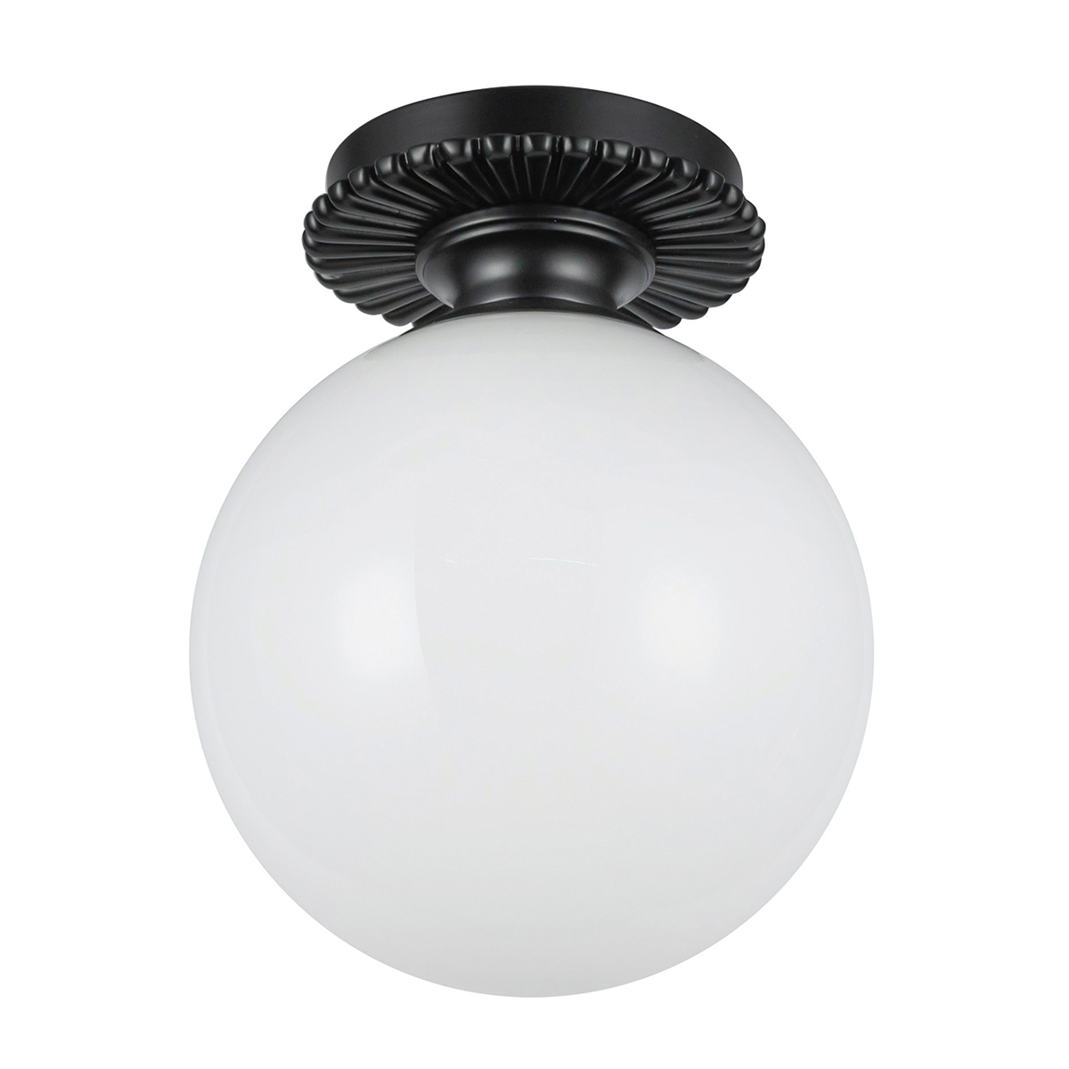 Otis Ø20 Svart baderomslampe Fra Elstead Lighting - Otis er en dekorativ taklampe med myke former og fine detaljer.