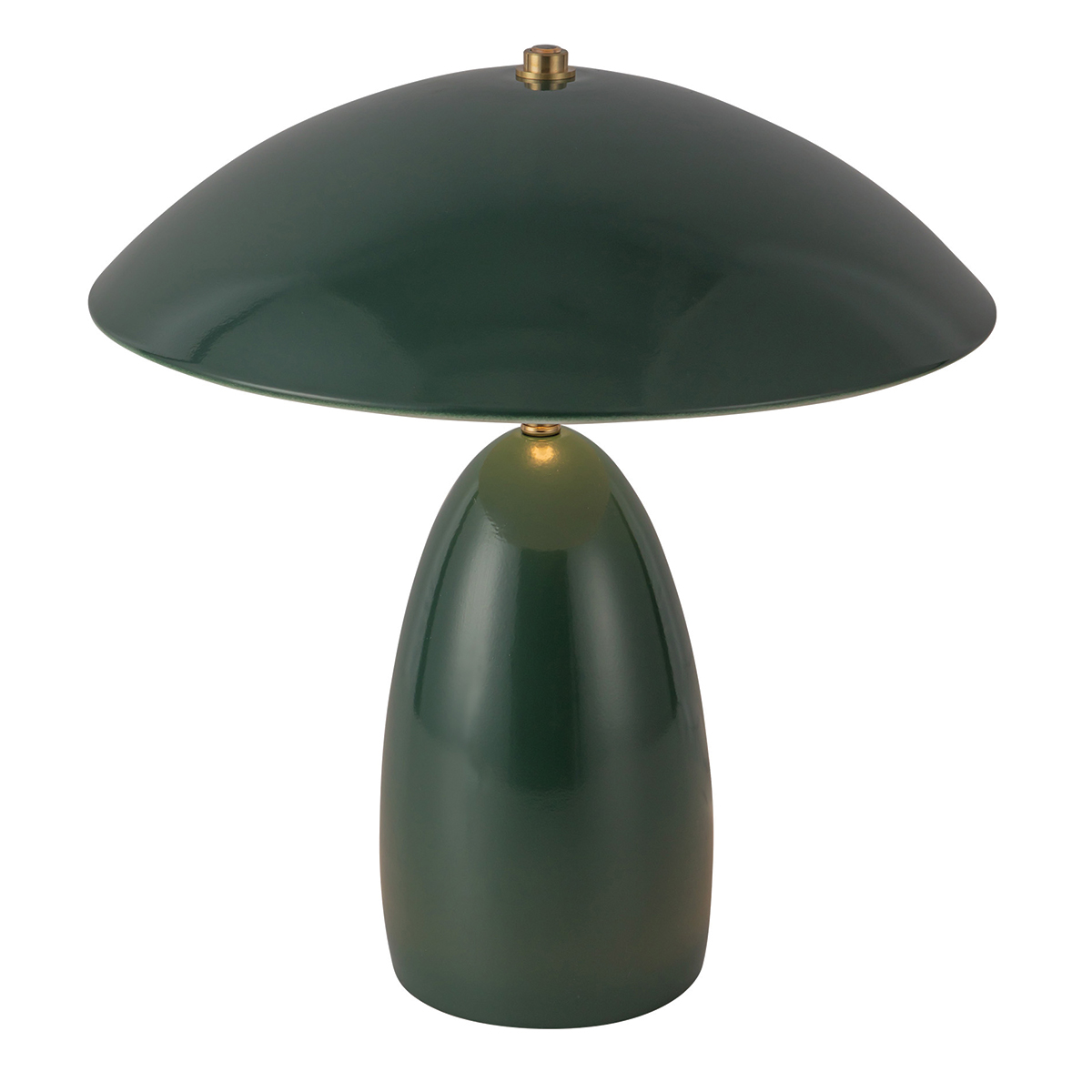 Poppy 35cm Grønn bordlampe Fra Elstead Lighting - Poppy er en dekorativ bordlampe med myke former og en dyp m&oslash;rkegr&oslash;nn farge som er kombinert med messingdetaljer.