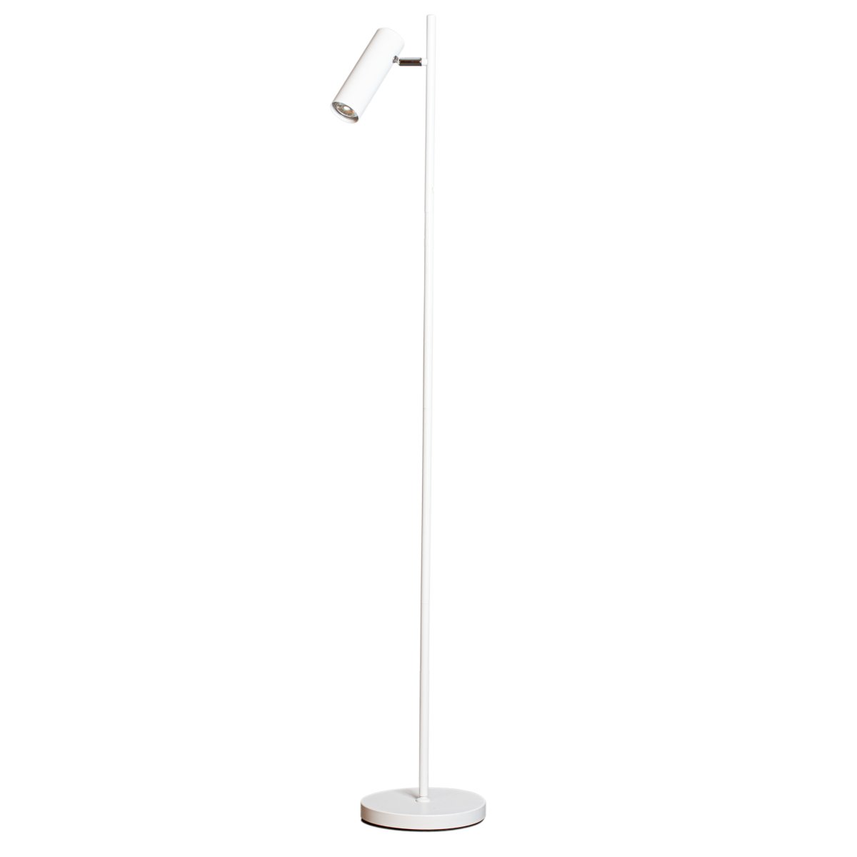 Zoom bilde av Alpha Hvit gulvlampe Fra Cottex - Den bevegelige spotlighten gj&oslash;r det enkelt &aring; rette lyset dit det trengs, og er perfekt for for eksempel lesing eller som rettet belysning i rommet.