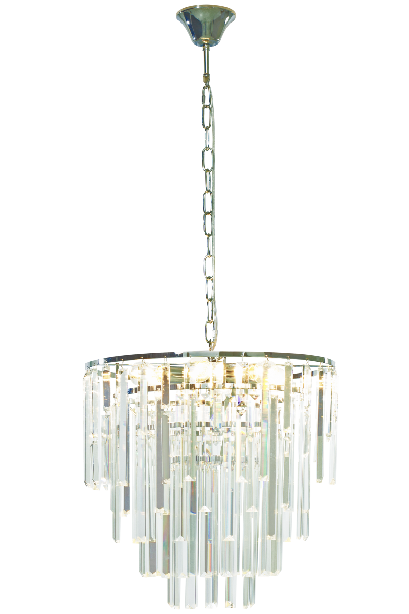 Strati Ø45 Krom krystall Fra Aneta Lighting - Strati er en moderne krystalllysekrone med et storsl&aring;tt og eksklusivt uttrykk som vil tiltrekke seg oppmerksomhet.