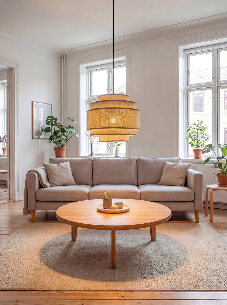 Ambrosia Ø50 Natur Taklampe Fra Aneta Lighting - De forskjellige formene og niv&aring;ene skaper en vakker silhuett og gir Ambrosia en karakter som tiltrekker seg oppmerksomhet.