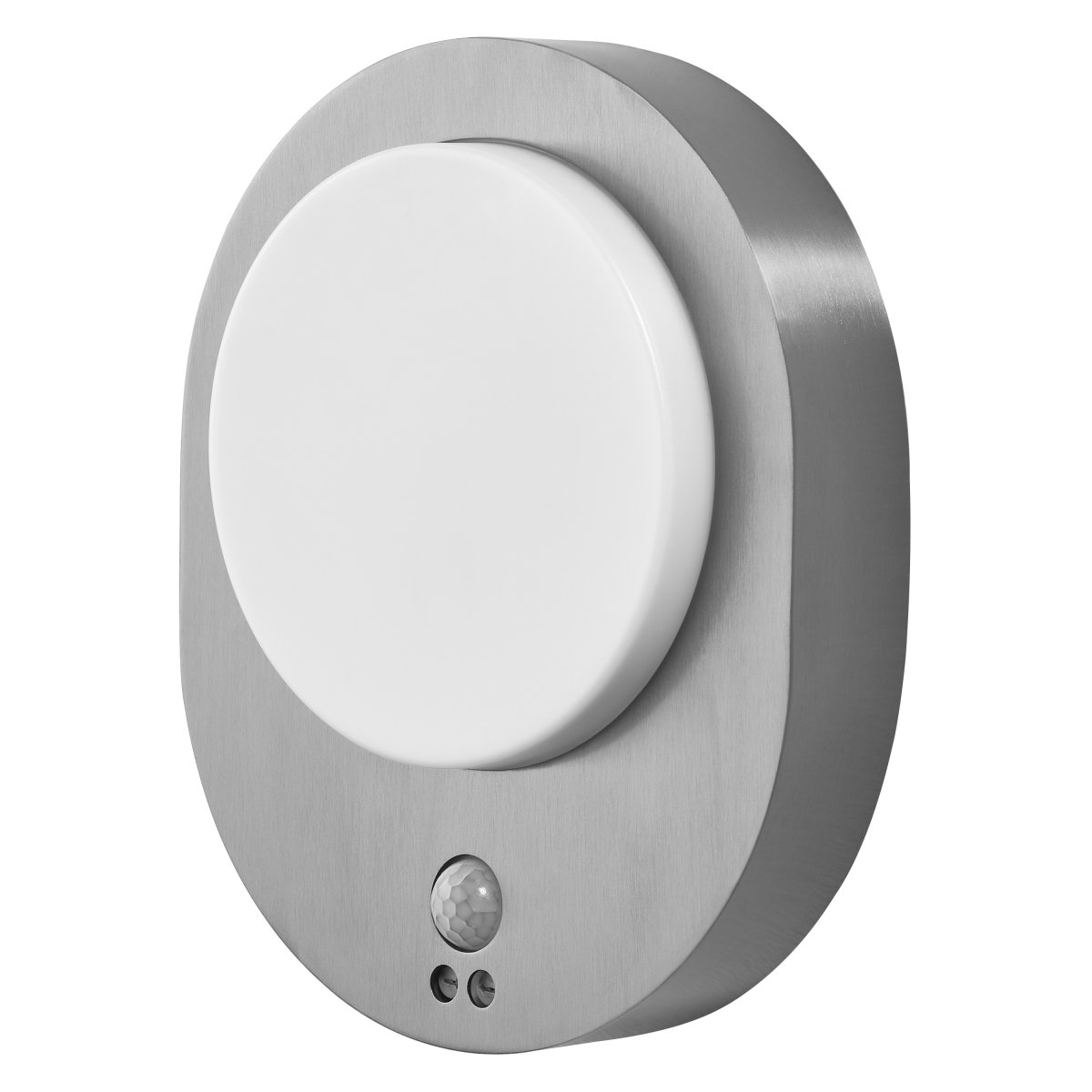 Disc Sensor Stål utendørslampe Fra Osram - Disc Sensor&nbsp;&auml;r en innovativ och stilfull fasadlampa som ger b&aring;de funktion och elegans till din entr&eacute; eller uteplats.