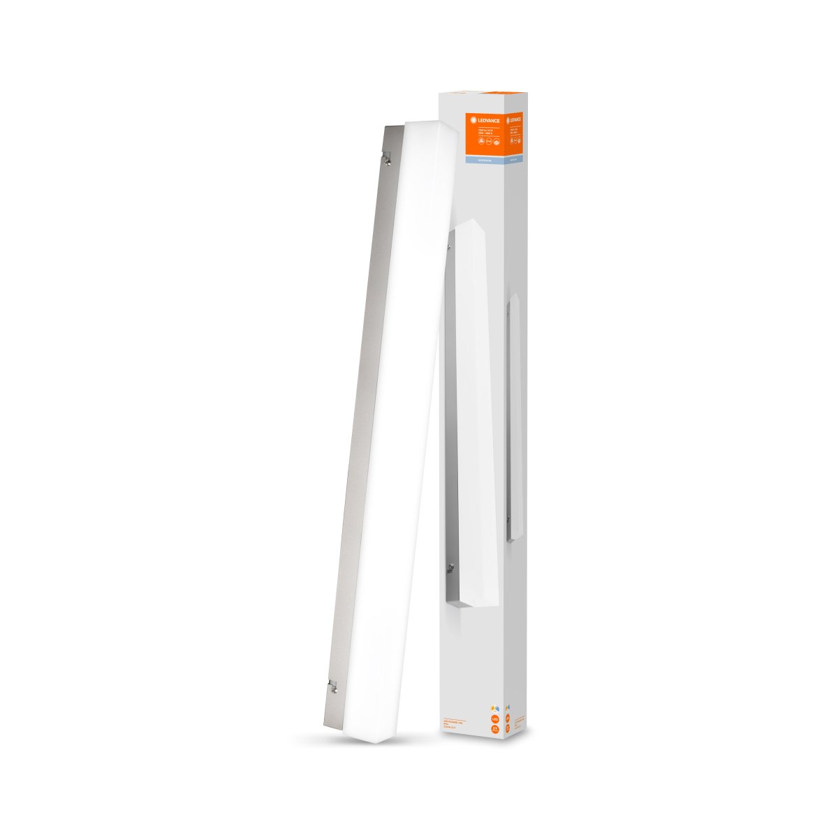 LED Square 14W 60cm Hvit baderomslampe Fra Osram - Belysningen p&aring; 14W ger ett starkt och bra ljus p&aring; 1430lm.