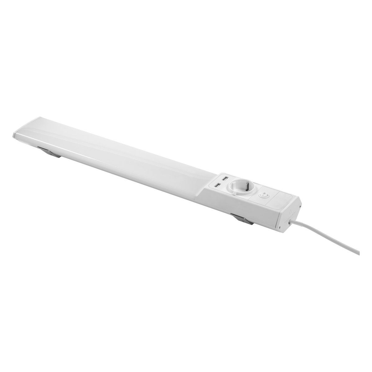 Flat Socket USB 54cm Hvit Fra Ledvance - Lampan skruvas fast antingen under sk&aring;pet eller i 45&deg; lutning och ansluts sedan med medf&ouml;ljande sladd p&aring; 1,5m och kopplas in i v&auml;gguttag med stickkontakt.
