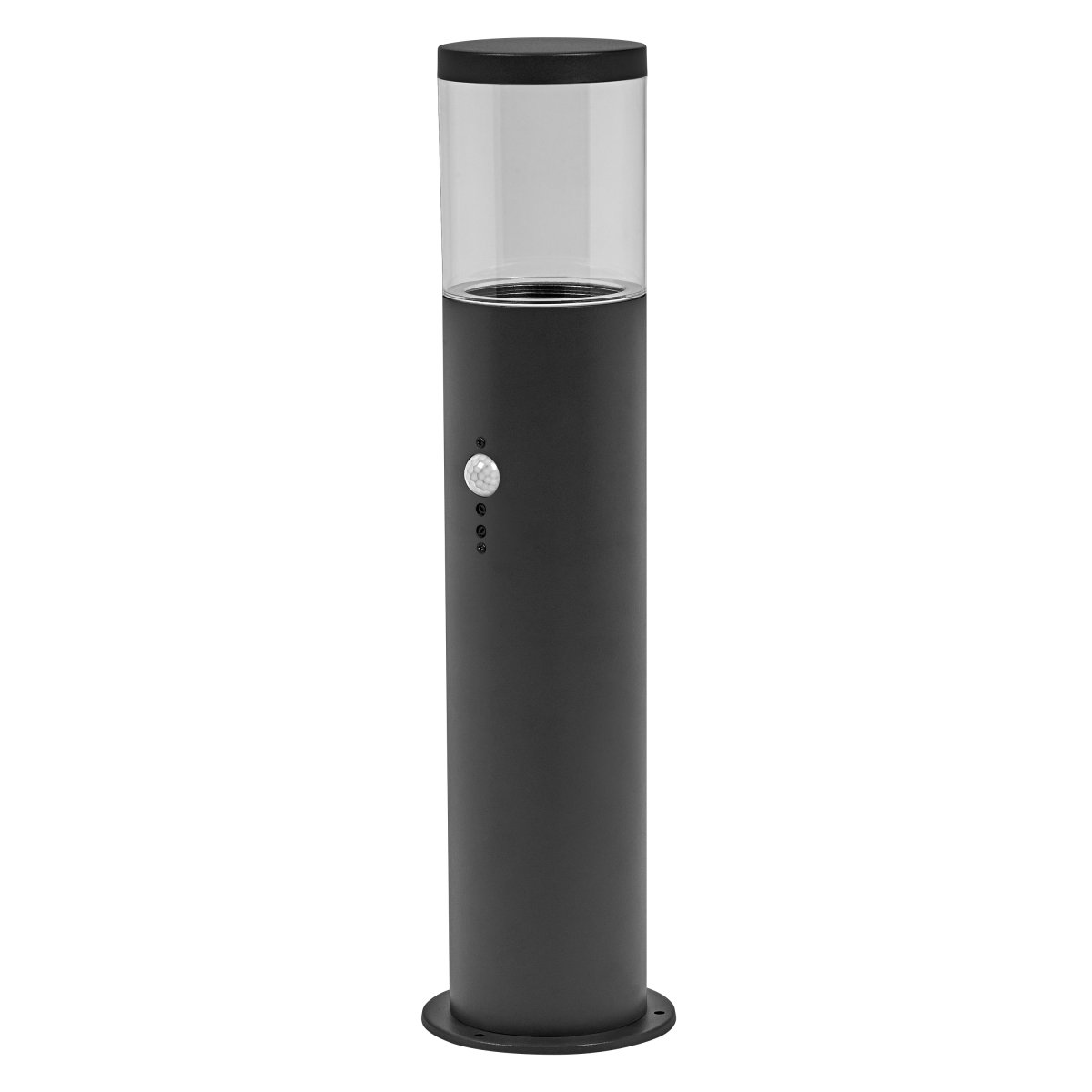 Ebro Sensor 50cm Mørk grå pullerter Fra Ledvance - Den er tilgjengelig med eller uten PIR-bevegelsesdetektor og dagslyssensor, noe som gj&oslash;r den ideell for automatisk &aring; sl&aring; p&aring; lyset n&aring;r bevegelse oppdages eller n&aring;r det blir m&oslash;rkt.