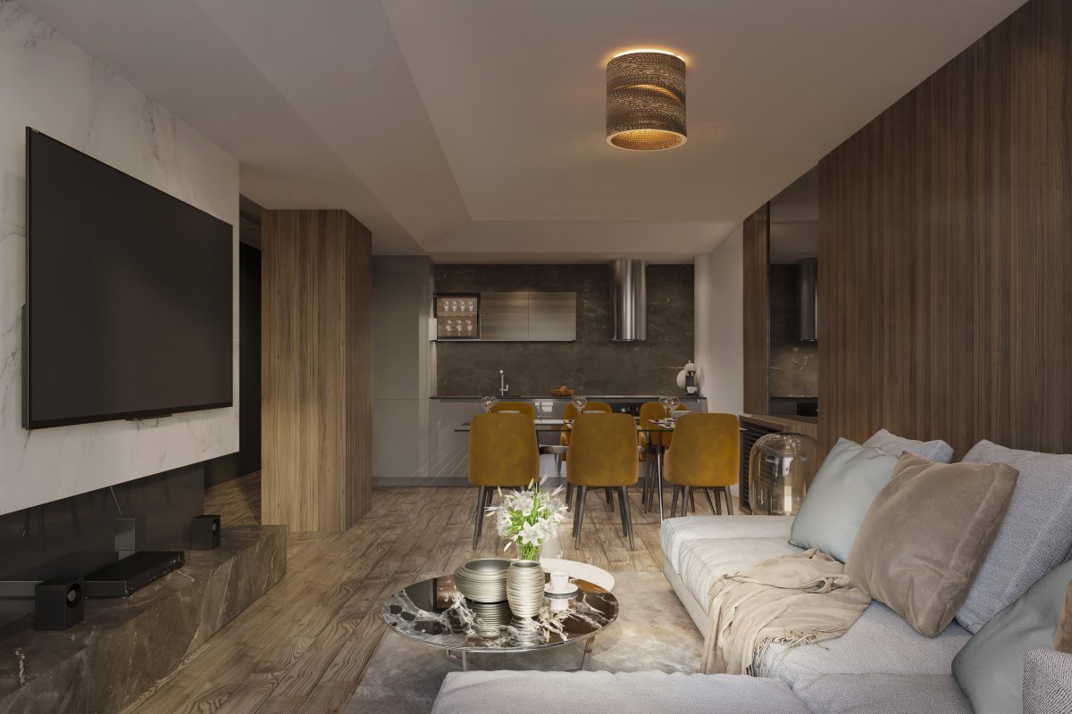 Cardboard Cylinder Ø25 Brun plafond Fra Ledvance - Skjermen laget av flere lag papp skaper et vakkert lysspill i rommet når det er opplyst og bidrar til en varm og naturlig atmosfære.