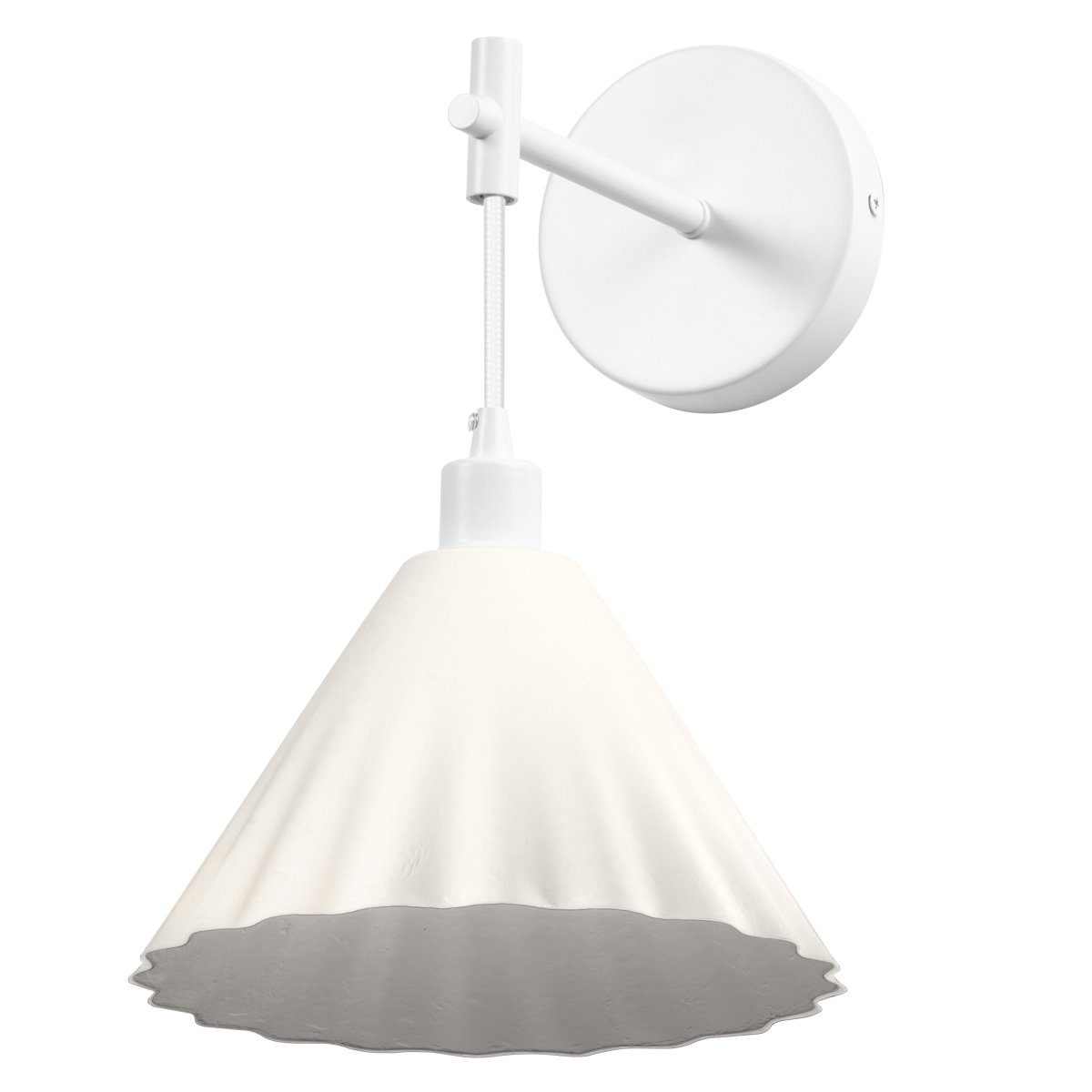 Pulp Ø20 Hvit vegglampe Fra Ledvance - Den dekorative skjermen laget av papir gir en fin spredning av lys ned.