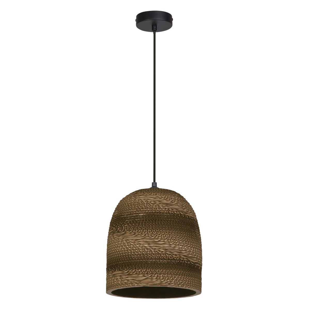 Cardboard Bell Ø25 Brun Taklampe Fra Osram - Skjermen laget av flere lag papp skaper et vakkert lysspill i rommet n&aring;r det er opplyst og bidrar til en varm og naturlig atmosf&aelig;re.