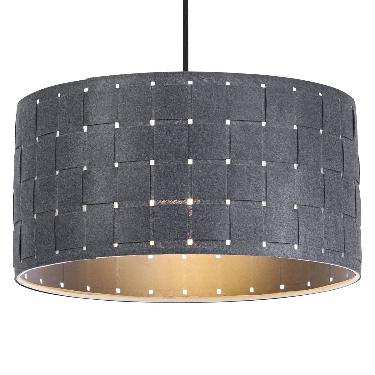 Felt Weaving Ø38 Mørk grå Taklampe Fra Ledvance - Dekorativ pendel med sk&auml;rm gjord av fl&auml;tad filt vilket ger en fin och varm ljusspridning i rummet.