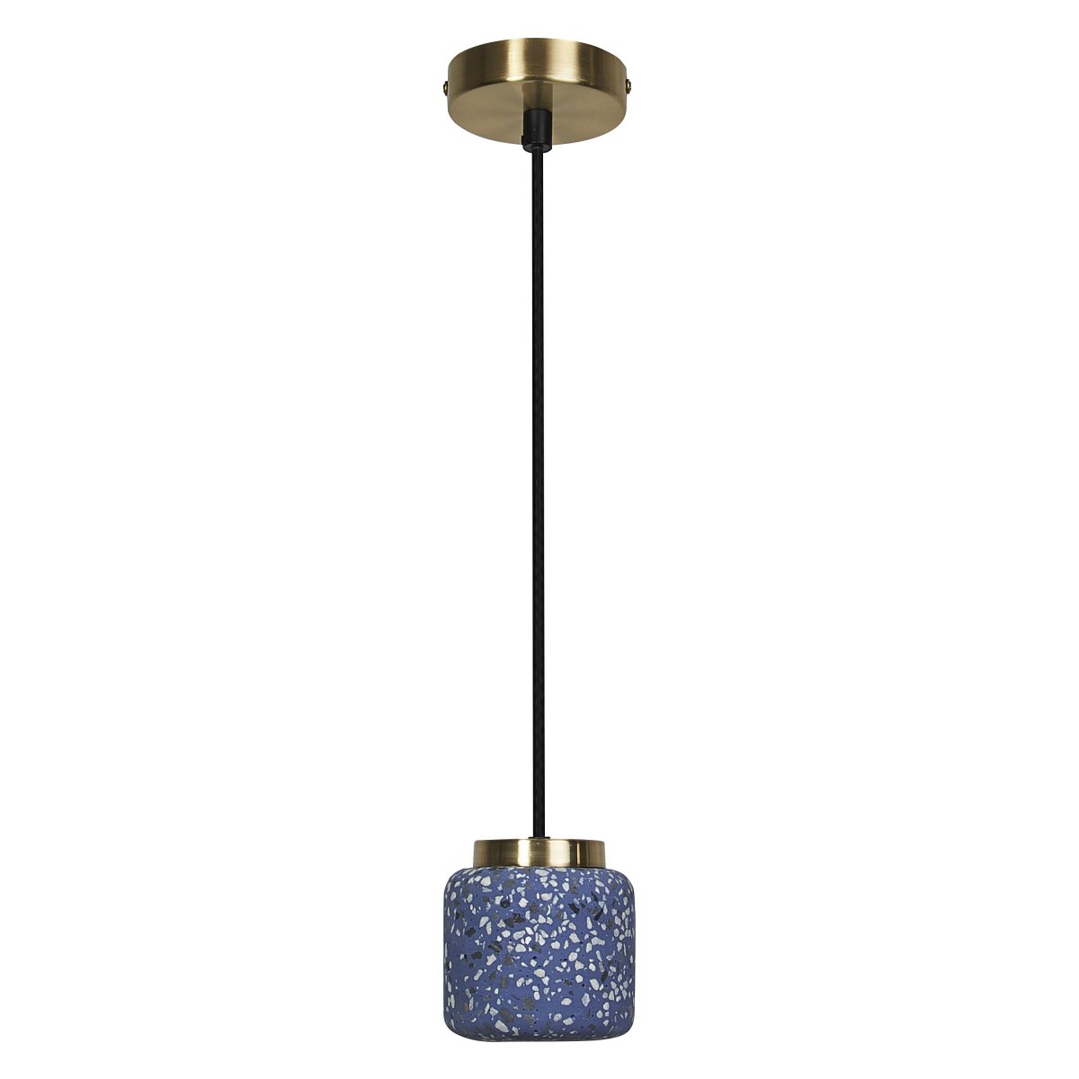 Terrazzo Ball Ø10 Blå Taklampe Fra Osram - Detaljerna i m&auml;ssing bidrar med en elegans till rummet.