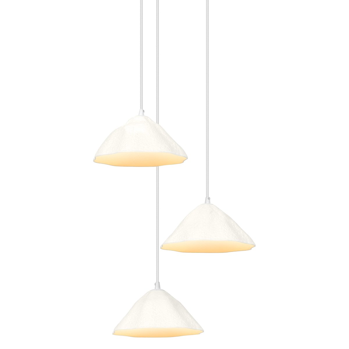 Lotus Leaf 3 Ø44 Hvit Taklampe Fra Osram - Lotus Leaf &auml;er et vakkert anheng laget av papirmache&eacute; og stil.