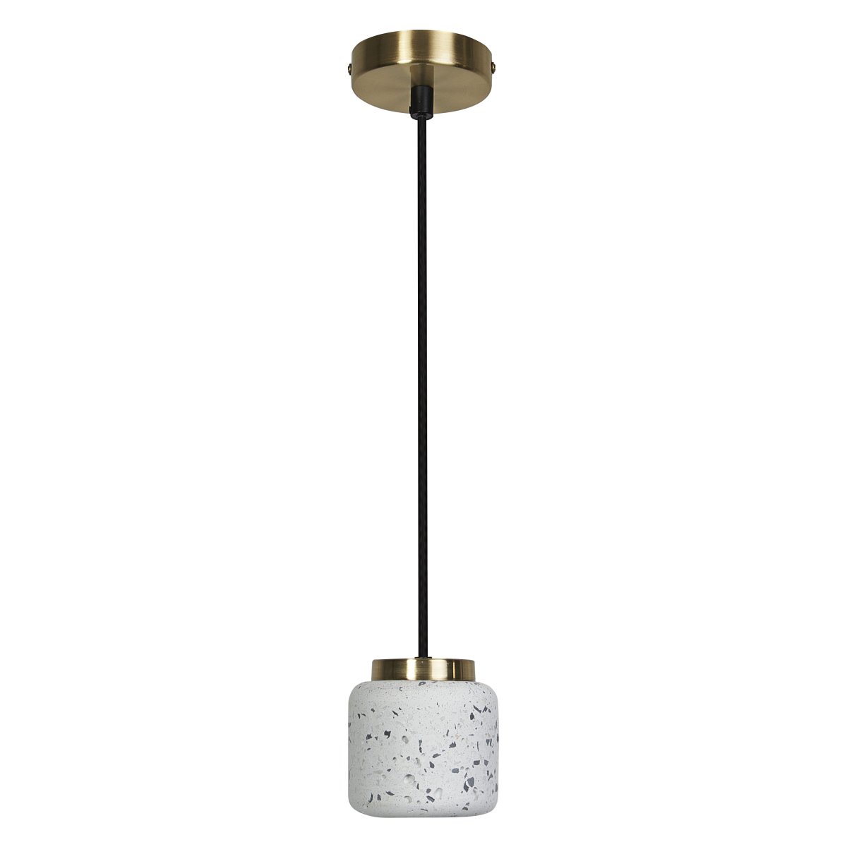 Terrazzo Ball Ø10 Hvit Taklampe Fra Ledvance - Detaljerna i m&auml;ssing bidrar med en elegans till rummet.