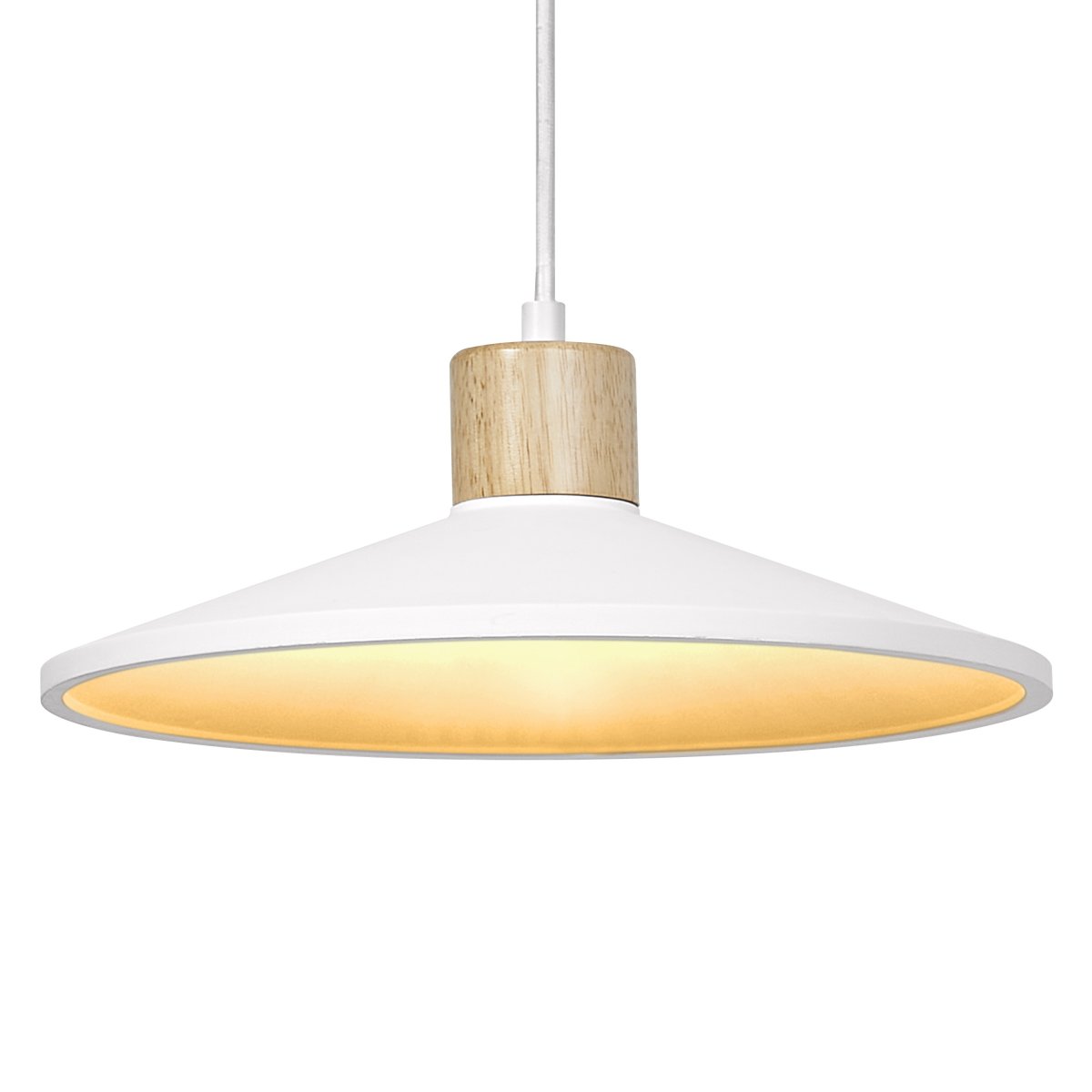 Plaster Wood Ø32 Hvit Taklampe Fra Osram - Dekorskjermen st&oslash;pt i gips gir en fin spredning av lys i rommet.