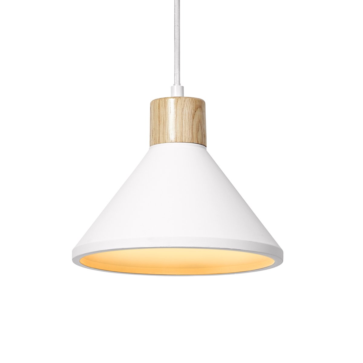 Plaster Wood Ø22 Hvit Taklampe Fra Osram - Plaster Pure er en minimalistisk pendel med h&oslash;ykvalitetsdesign med detaljer i tre.