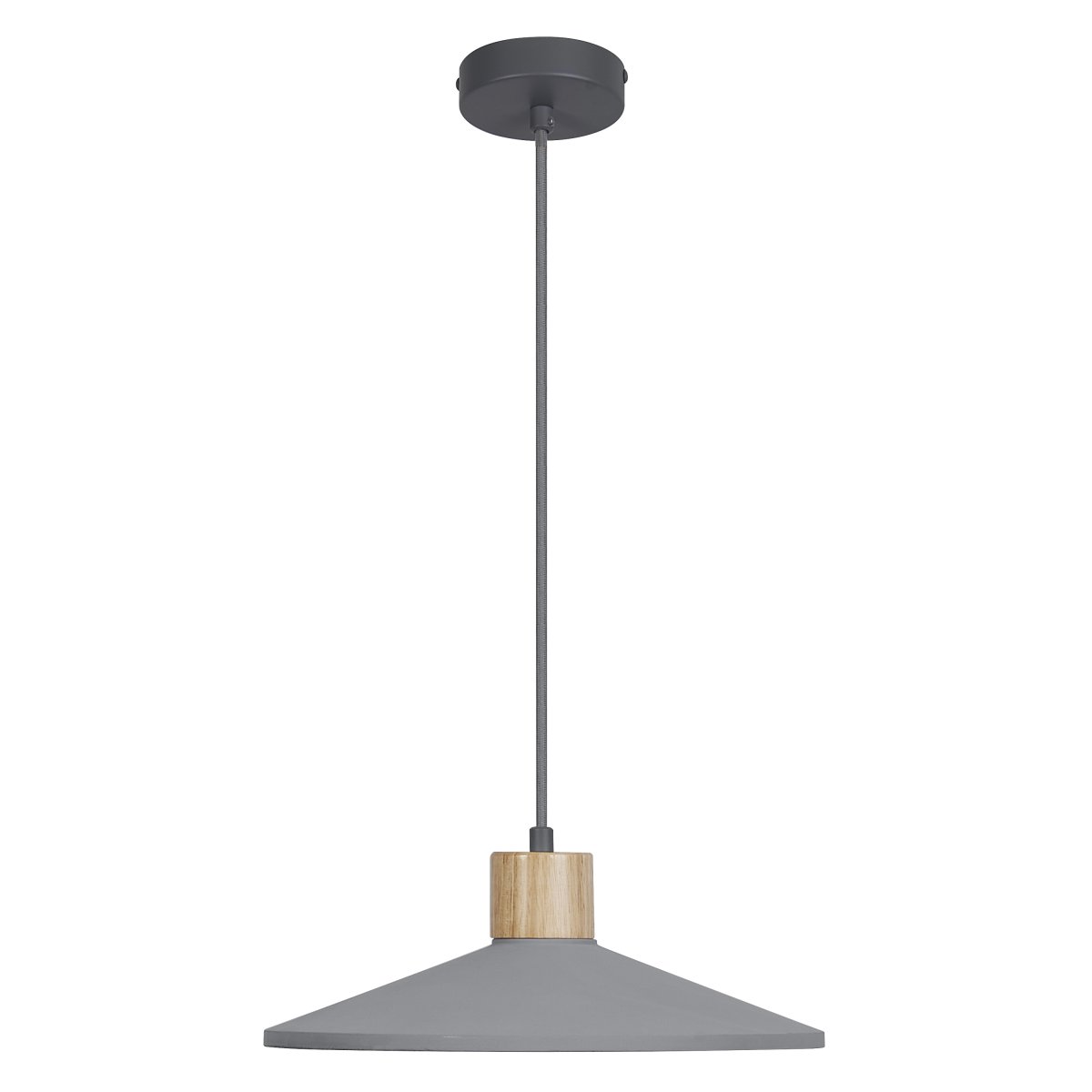 Concrete Wood Ø32 Grå Taklampe Fra Osram - Skjermen st&oslash;pt av betong gir et fint lys i rommet.