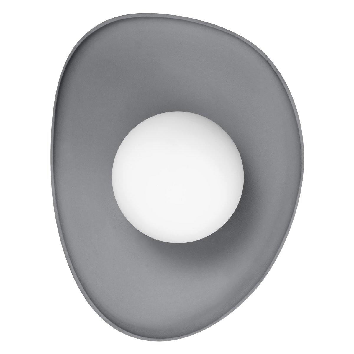 Concrete Nest 26cm Grå vegglampe Fra Osram - Glaskupan i opal som omfamnar ljusk&auml;llan skapar ett fint och bl&auml;ndfritt ljus i rummet.