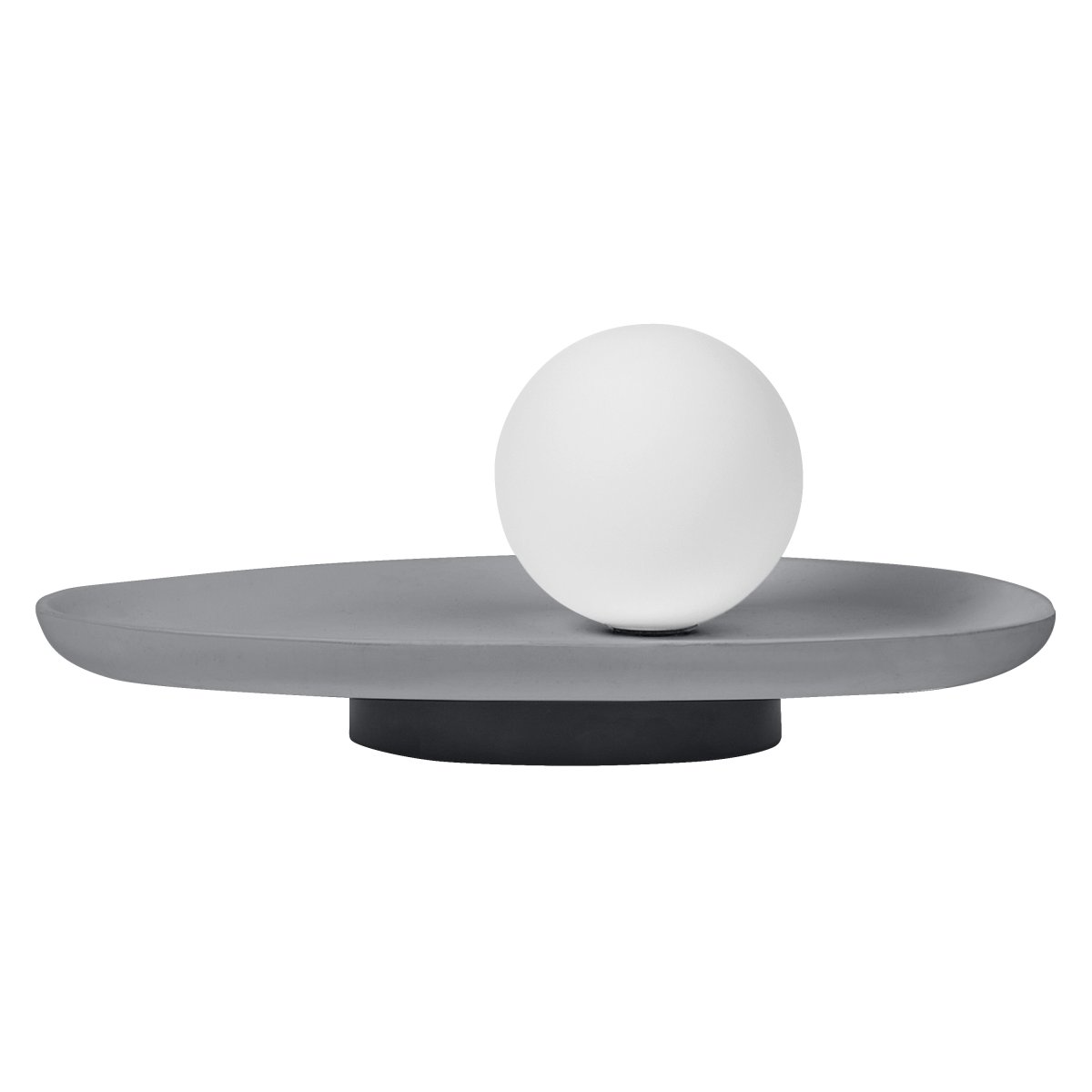 Concrete Nest 14cm Grå bordlampe Fra Ledvance - Glaskupan i opal som omfamnar ljusk&auml;llan skapar ett fint och bl&auml;ndfritt ljus i rummet.