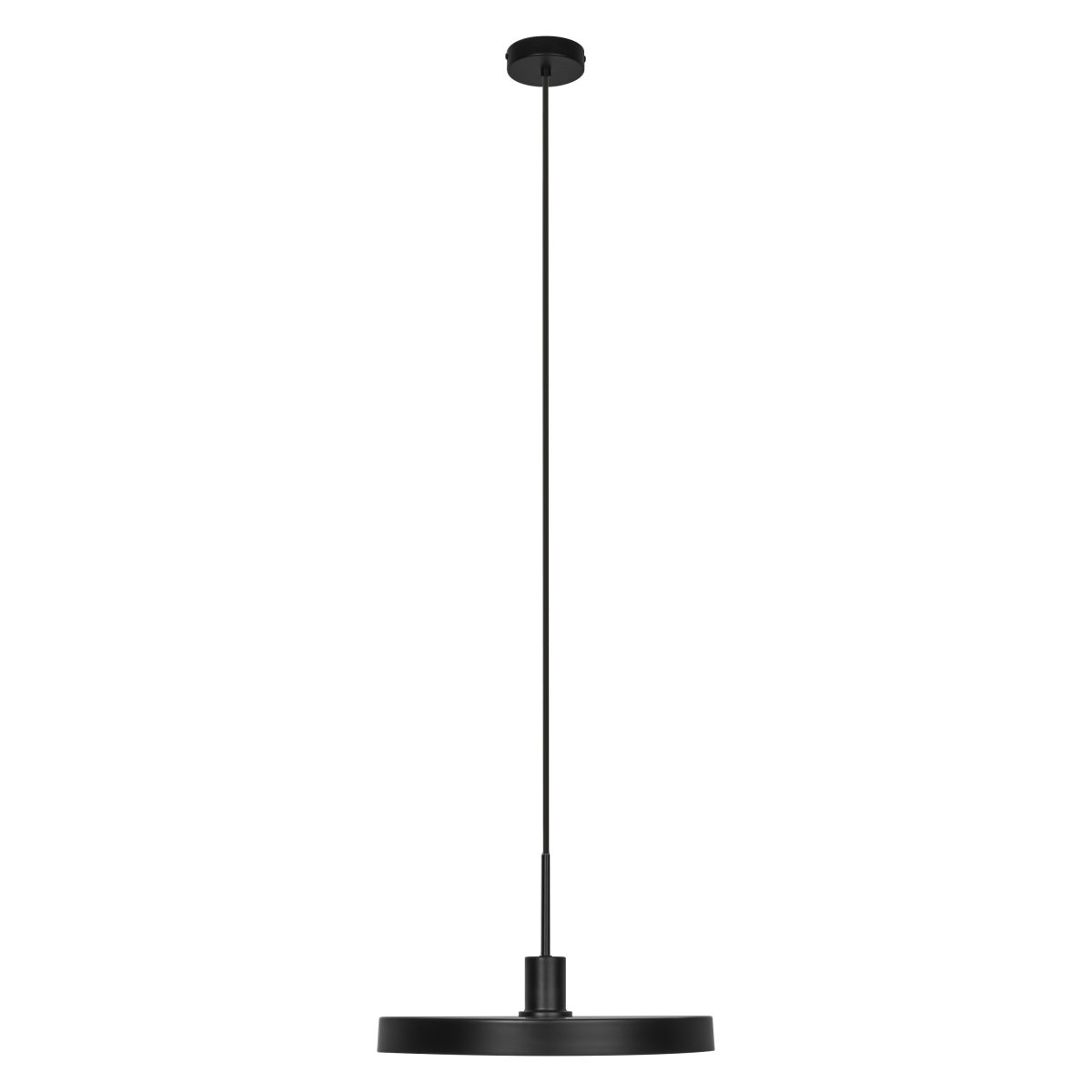 Plate Ø40 Svart Taklampe Fra Ledvance - Innsiden av skjermen har en beige farge som gir en fin og skarp lysspredning i rommet.