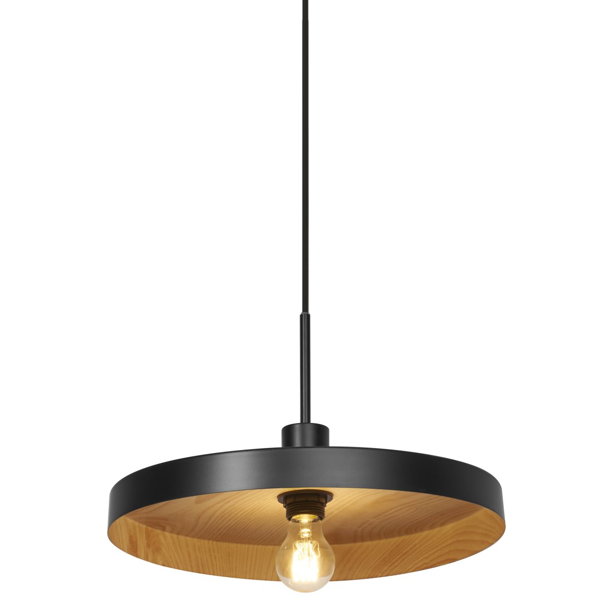 Plate Wood Ø40 Svart Taklampe Fra Osram - som gir et fint og varmt lysspredning i rommet.