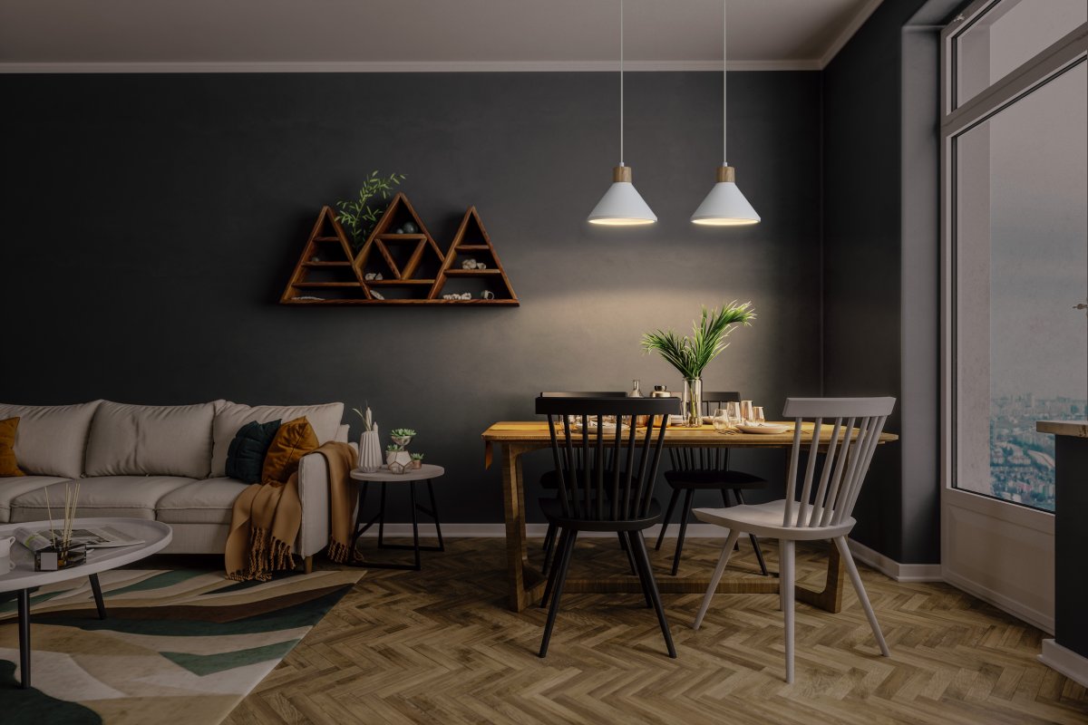 Plaster Wood Ø22 Hvit Taklampe Fra Osram - Plaster Pure er en minimalistisk pendel med h&oslash;ykvalitetsdesign med detaljer i tre.
