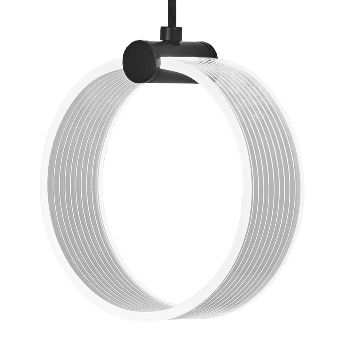 Circle PL Ø16 Svart Taklampe Fra Osram - I f&oslash;rste trinn lyser lampen i et varmhvitt lys p&aring;; 3000K, i det andre trinnet skinner det i et kaldt hvitt lys p&aring; 4200K og i det tredje skinner det i 6500K (dagslys).