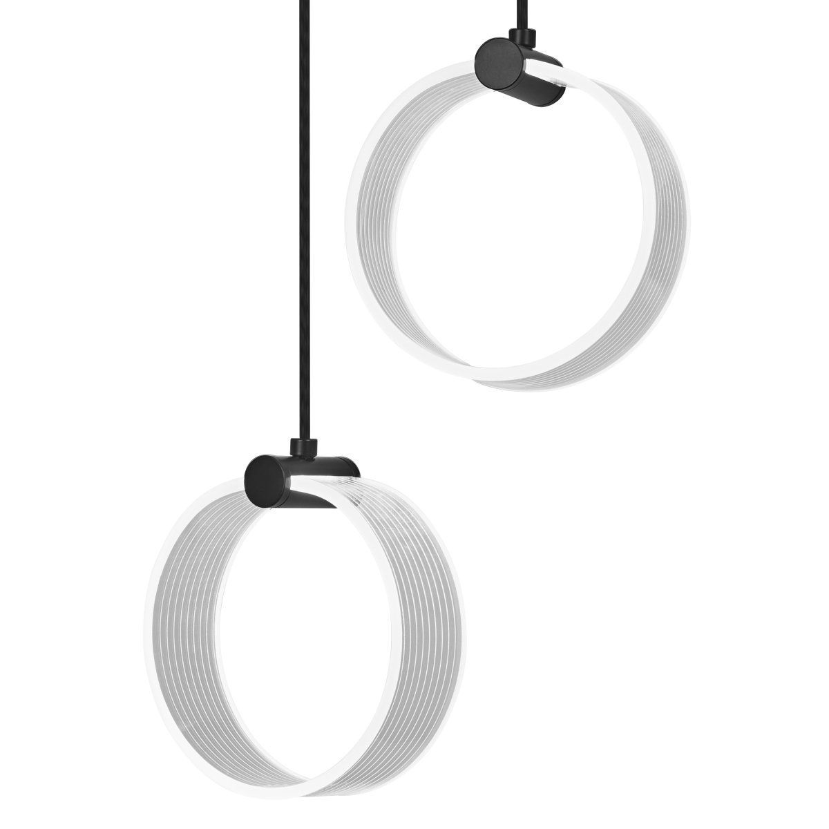 Circle PL 27cm Svart Taklampe Fra Osram - I f&oslash;rste trinn lyser lampen i et varmhvitt lys p&aring;; 3000K, i det andre trinnet skinner det i et kaldt hvitt lys p&aring; 4200K og i det tredje skinner det i 6500K (dagslys).