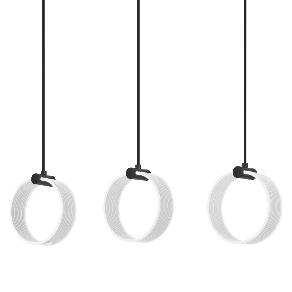 Circle PL 66cm Svart Taklampe Fra Ledvance - I f&oslash;rste trinn lyser lampen i et varmhvitt lys p&aring;; 3000K, i det andre trinnet skinner det i et kaldt hvitt lys p&aring; 4200K og i det tredje skinner det i 6500K (dagslys).