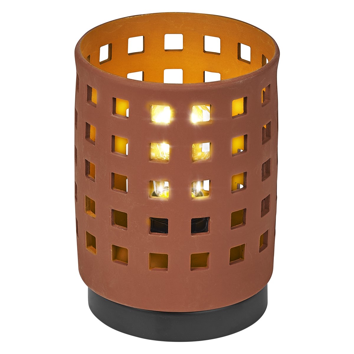 Clay Windows 15cm Brun bordlampe Fra Osram - Placera f&ouml;rslagsvis i vardagsrummet som st&auml;mningsbelysning eller i sovrummet som s&auml;nglampa.