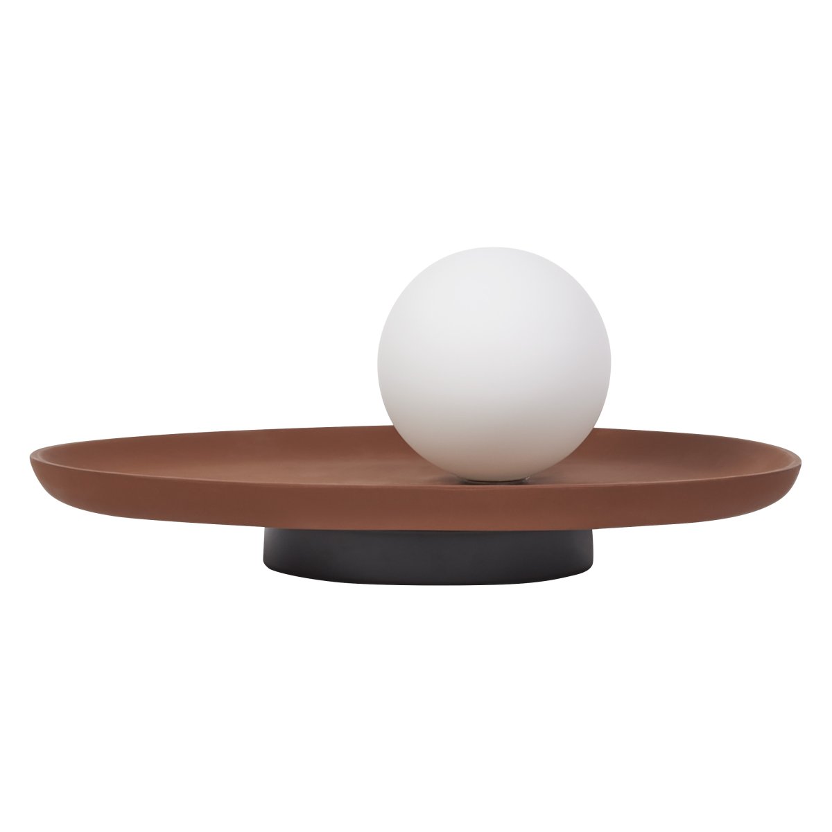 Clay Nest 14cm Brun bordlampe Fra Ledvance - Glaskupan i opal som omfamnar ljusk&auml;llan skapar ett fint och bl&auml;ndfritt ljus i rummet.