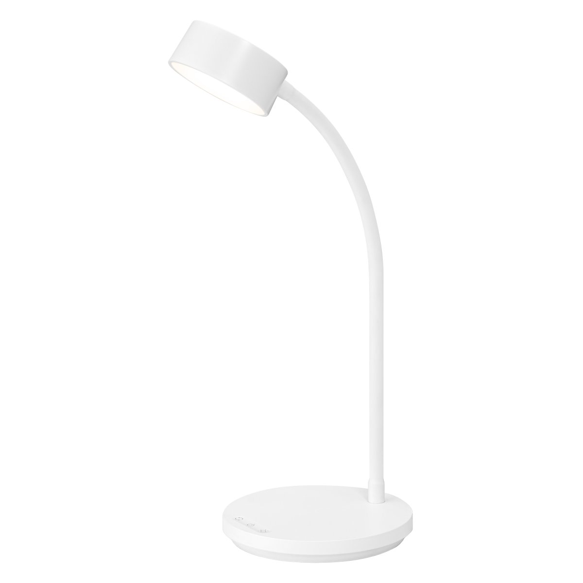 Office Cylinder 30cm Hvit skrivebordslampe Fra Osram - B&aring;da ljusstyrkan och f&auml;rgtemperaturen g&aring;r att justera i tre steg med touchbrytaren p&aring; lampfoten.
