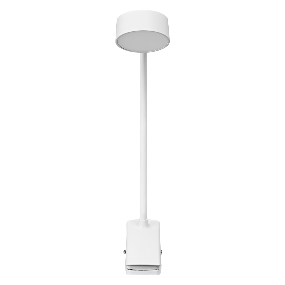 Office Cylinder Clip Hvit klemmelampe Fra Ledvance - Levereras med 1m USB sladd som du kan koppla till en transformator, laptop eller dator f&ouml;r att lampan ska f&aring; el.