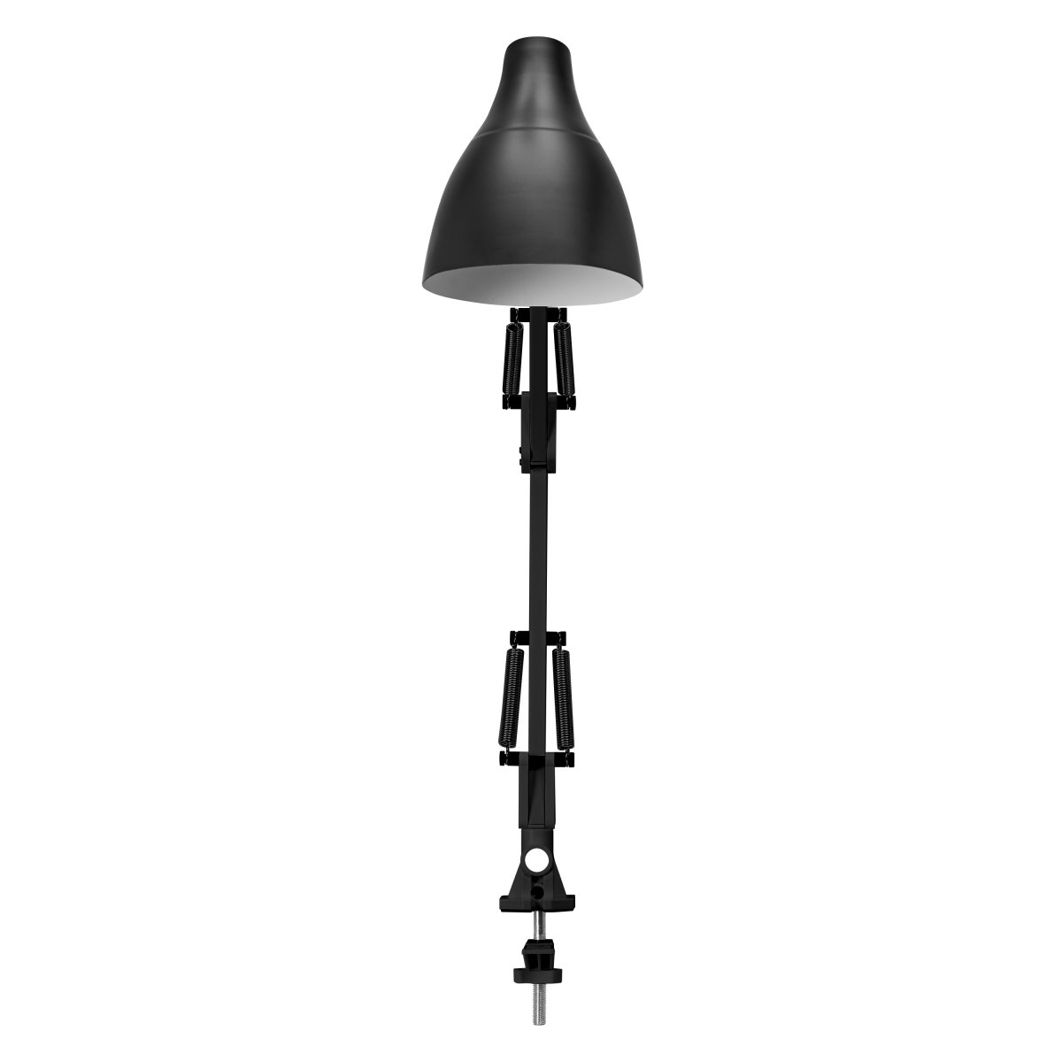 Office Pear Clip Svart klemmelampe Fra Ledvance - Armen med tv&aring; leder g&aring;r att vinkla och justera i h&ouml;jd och sidled vilket g&ouml;r det till en flexibel lampa, ut&ouml;ver det har den en vridbar sk&auml;rm f&ouml;r individuell inst&auml;llning av ljuset.