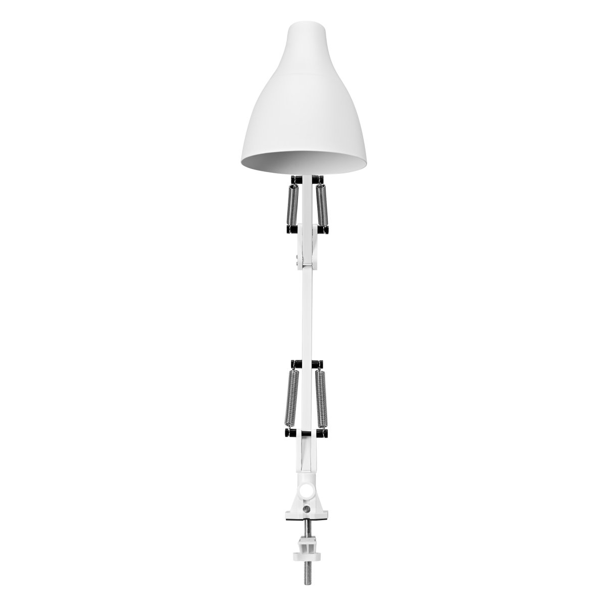 Office Pear Clip Hvit klemmelampe Fra Osram - Armen med tv&aring; leder g&aring;r att vinkla och justera i h&ouml;jd och sidled vilket g&ouml;r det till en flexibel lampa, ut&ouml;ver det har den en vridbar sk&auml;rm f&ouml;r individuell inst&auml;llning av ljuset.