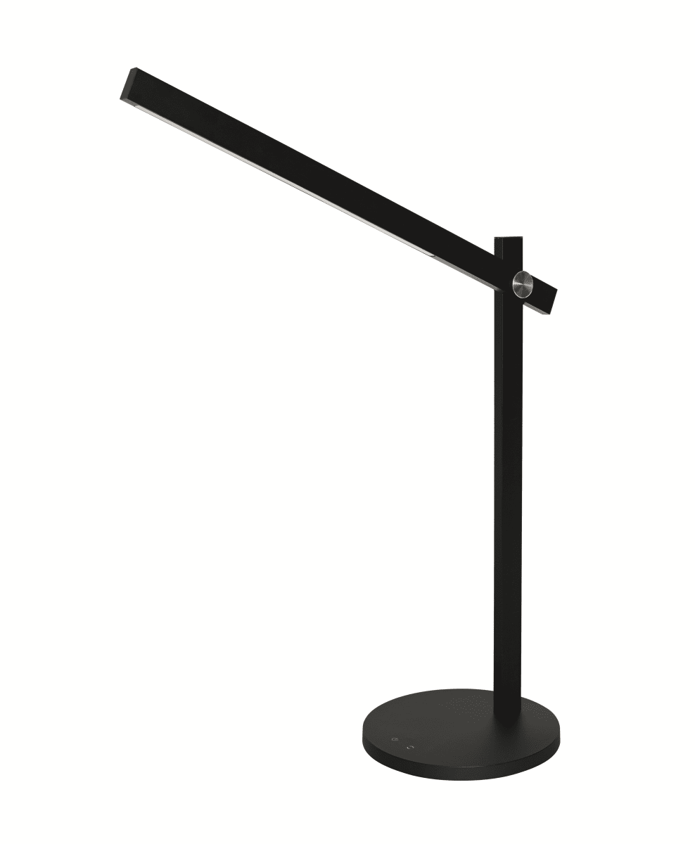 Panan 43cm Svart skrivebordslampe Fra Ledvance - B&aring;da ljusstyrkan och f&auml;rgtemperaturen g&aring;r att justera i tre steg med touchbrytaren p&aring; lampfoten.