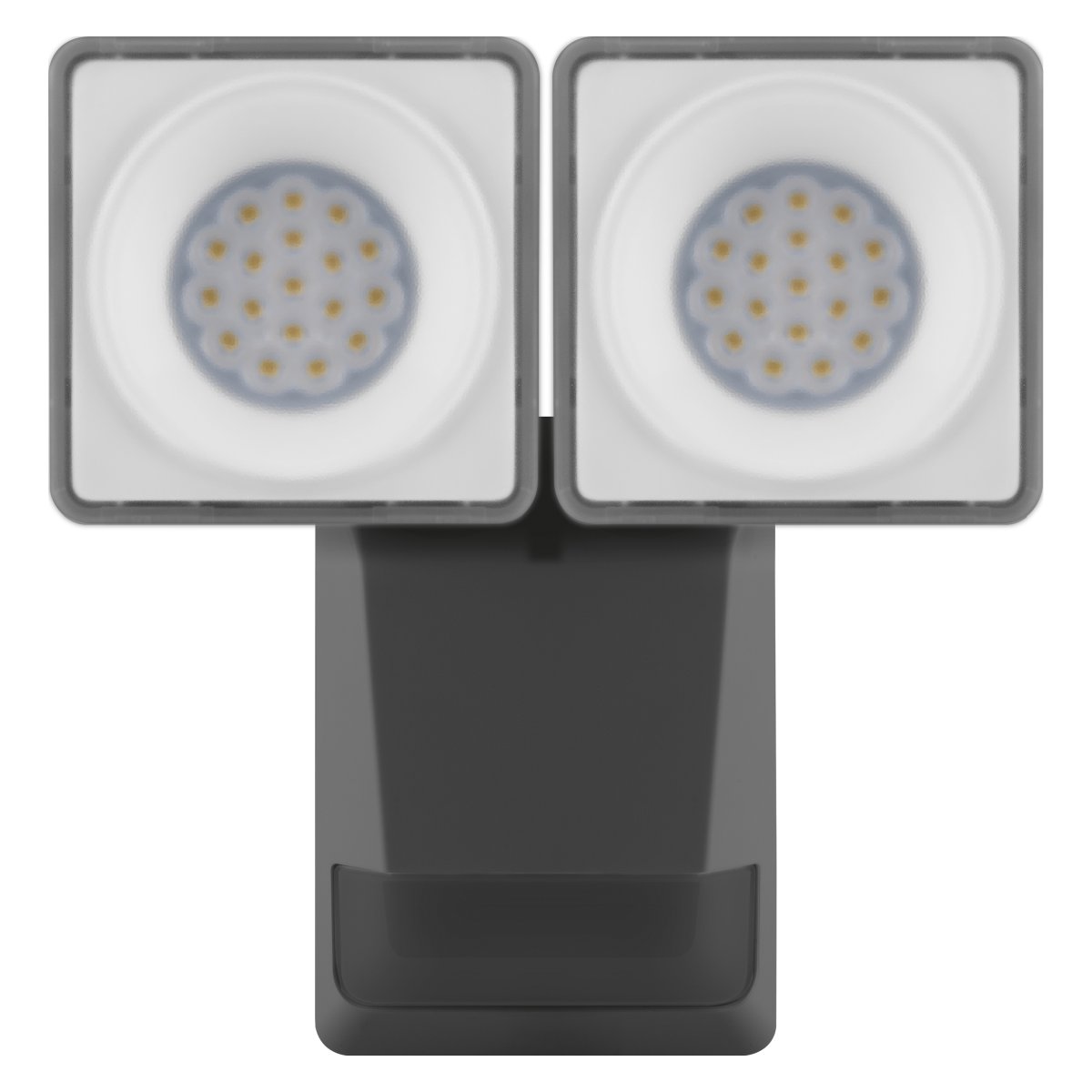 PRO Spot Sensor 16W Mørk grå utendørslampe Fra Osram - Den inbyggda r&ouml;relse-&nbsp;och skymningssensorn g&ouml;r att lampan t&auml;nds automatiskt vid r&ouml;relse i m&ouml;rker, vilket ger b&aring;de s&auml;kerhet och energieffektivitet.