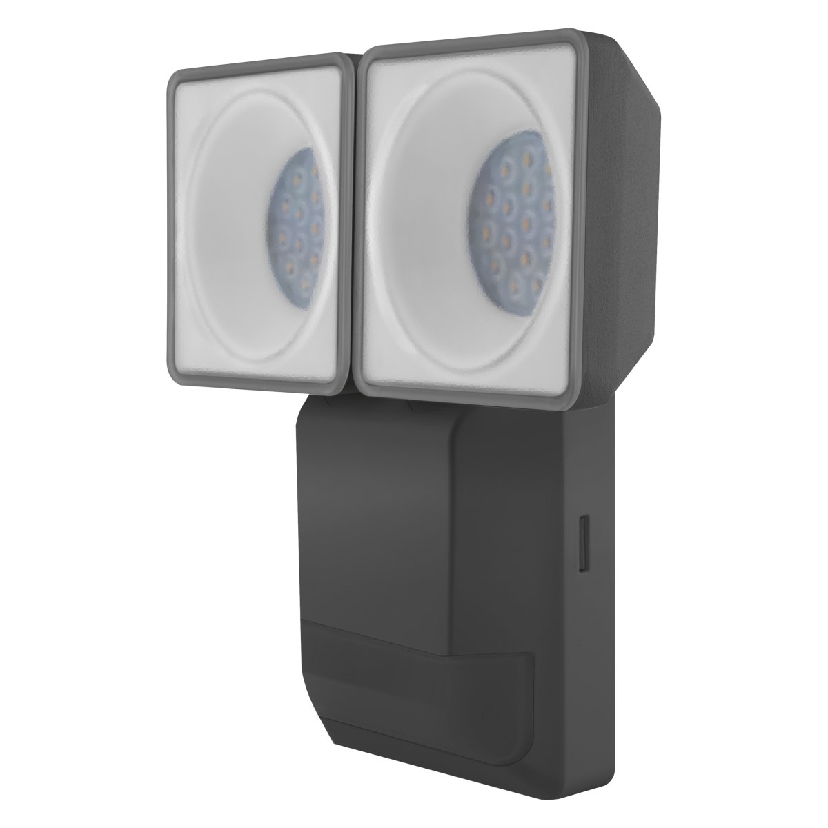 PRO Spot Sensor 16W Mørk grå utendørslampe Fra Osram - Den inbyggda r&ouml;relse-&nbsp;och skymningssensorn g&ouml;r att lampan t&auml;nds automatiskt vid r&ouml;relse i m&ouml;rker, vilket ger b&aring;de s&auml;kerhet och energieffektivitet.