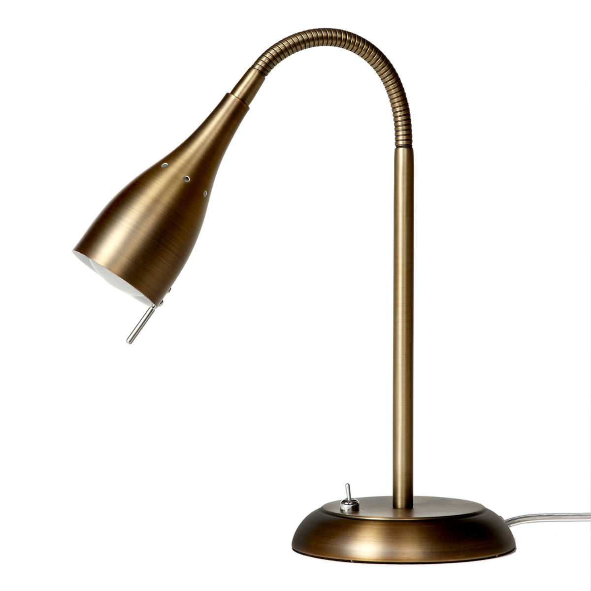 Tanum 40cm Oksyd skrivebordslampe Fra Armaturhantverk - Med sin tidl&oslash;se design og praktiske str&oslash;mbryter p&aring;; base, er denne lampen et utmerket valg for b&aring;de moderne og klassisk interi&oslash;r.