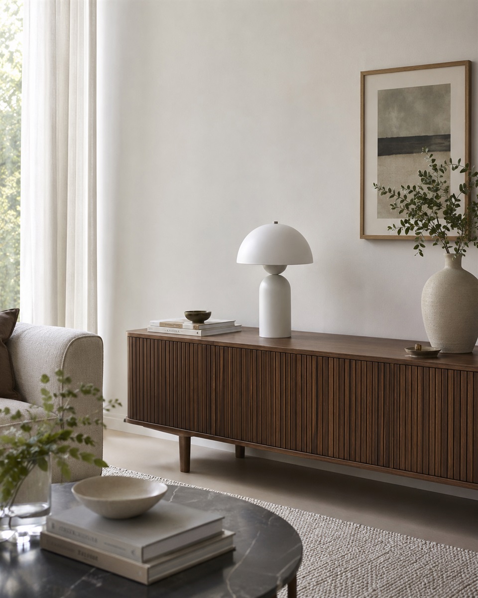 Capello 35cm Hvit bordlampe Fra Nordic Lighting - Den dekorative kromdetaljen p&aring; toppen gir et elegant l&oslash;ft og gj&oslash;r lampen til et vakkert innslag i b&aring;de soverom, stuer og ganger.