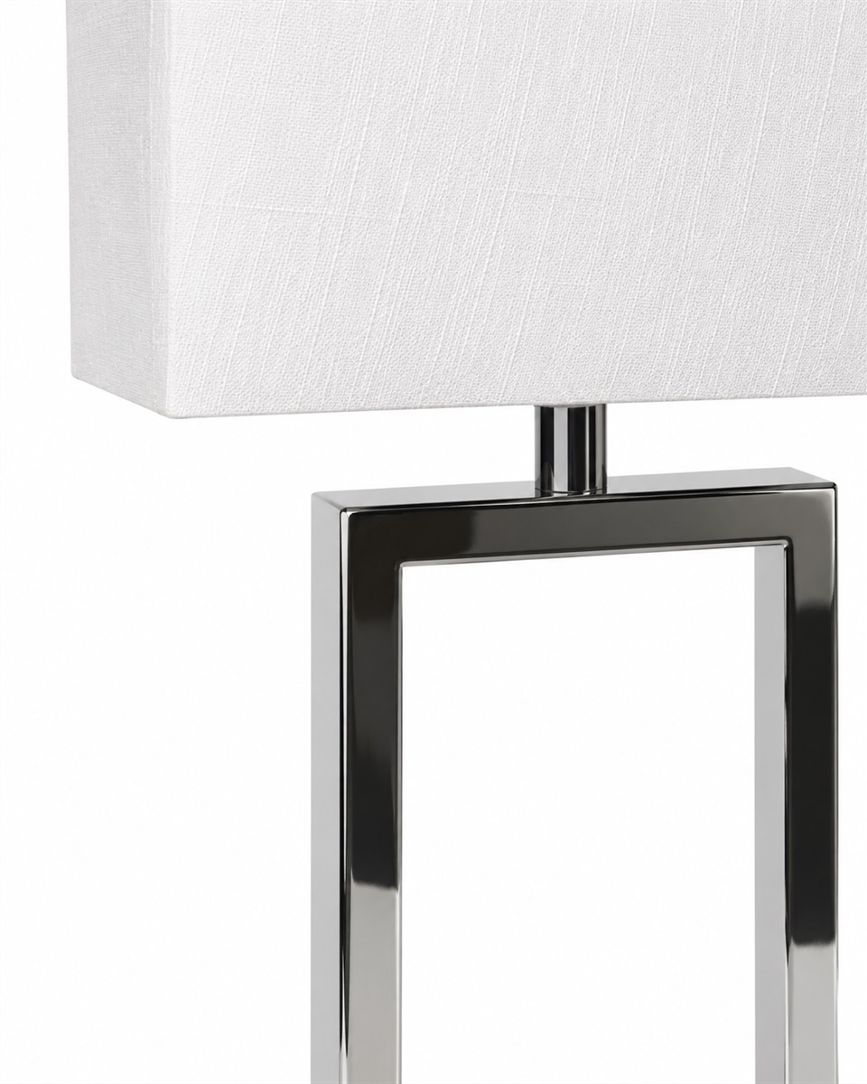 Gemma 52cm Krom bordlampe Fra Nordic Lighting - En elegant bordlampe i metall med en stilig kromfinish som gir et eksklusivt inntrykk.