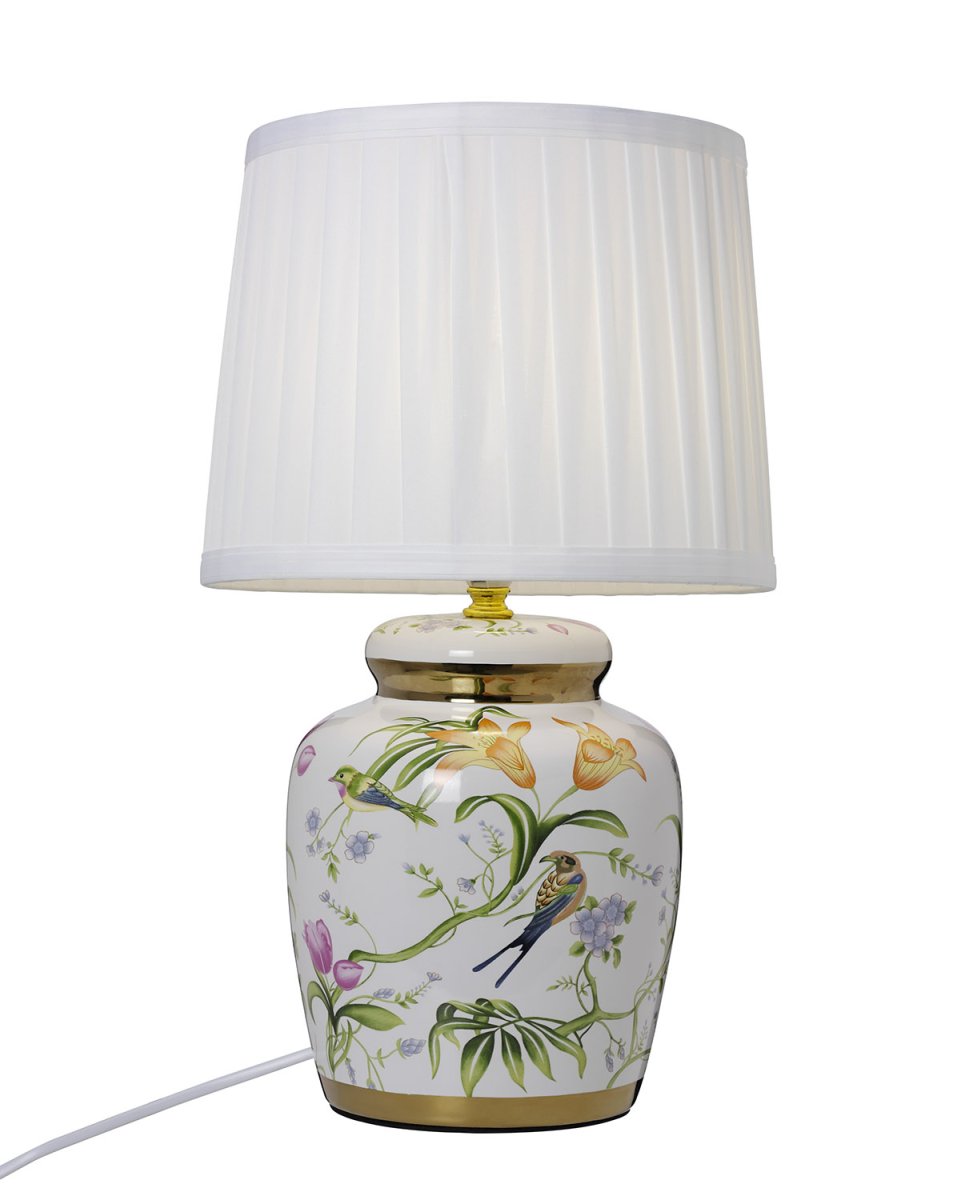 Klassisk 30cm Grønn bordlampe Fra Cottex - Denne klassiske bordlampen i keramikk og tekstil utstr&aring;ler eleganse og tradisjon.