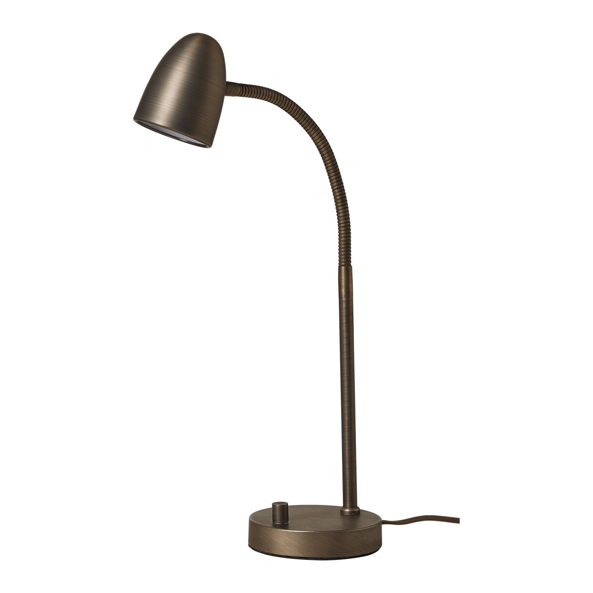 Koster 47cm Oksyd brun skrivebordslampe Fra Armaturhantverk - Med sin tidløse design og praktiske dimmer på; base, er denne lampen et utmerket valg for både moderne og klassisk interiør.
