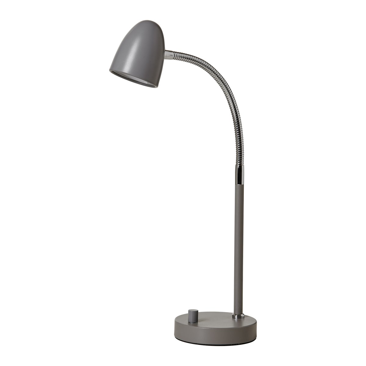Koster 47cm Grå skrivebordslampe Fra Armaturhantverk - Med sin tidløse design og praktiske dimmer på; base, er denne lampen et utmerket valg for både moderne og klassisk interiør.