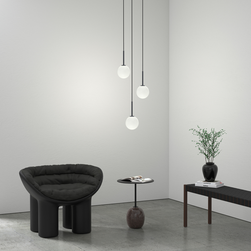 Ballon Ø14 Matt svart Taklampe Fra Herstal - Placera Ballon pendel i ditt vardagsrum som ett kluster eller k&ouml;k f&ouml;r att ge ditt hem en trendig, ungdomlig atmosf&auml;r och en str&aring;lande personlighet eller varf&ouml;r inte &ouml;ver nattduksbordet!