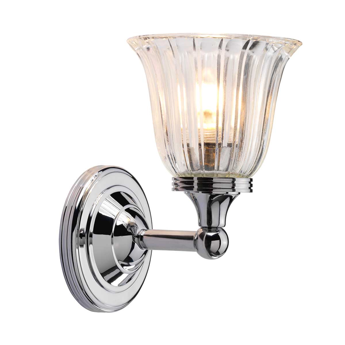 Austen Ø14 Polert krom baderomslampe Fra Elstead Lighting - Austen vegglampe er klassisk designet og produsert med materialer av h&oslash;yeste kvalitet, noe som sikrer langvarig holdbarhet.