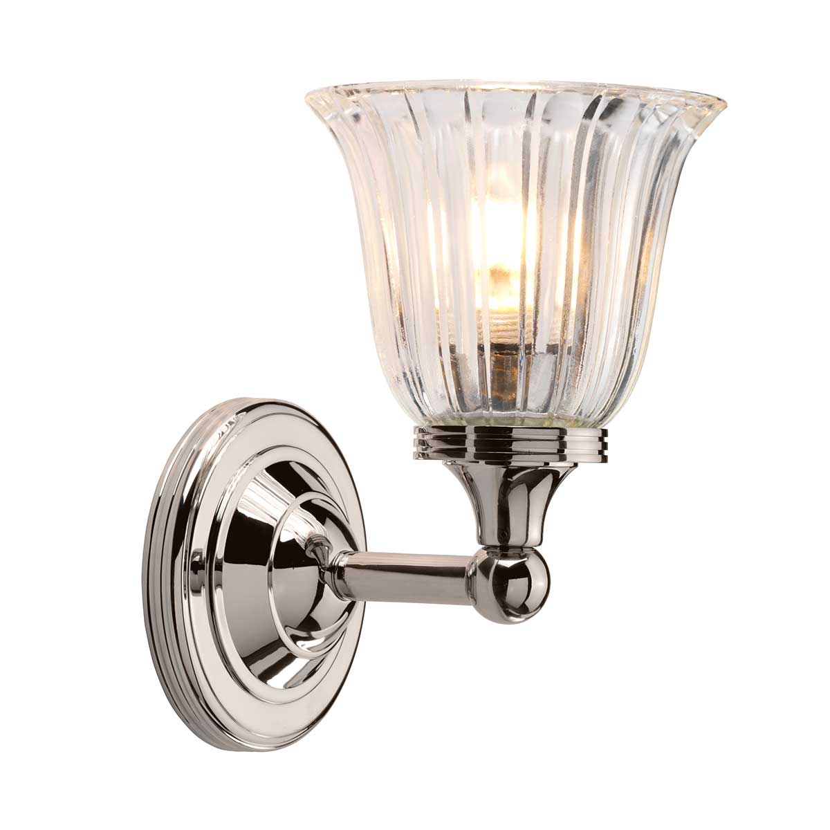 Austen Ø14 Polert nikkel baderomslampe Fra Elstead Lighting - Austen vegglampe er klassisk designet og produsert med materialer av høyeste kvalitet, noe som sikrer langvarig holdbarhet.