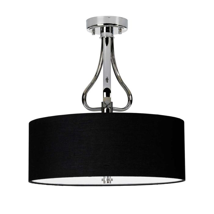 Falmouth Ø40 Polert krom baderomslampe Fra Elstead Lighting - Falmouth er en dekorativ taklampe til badet med en sjarmerende ramme som gir rommet en romantisk f&oslash;lelse.