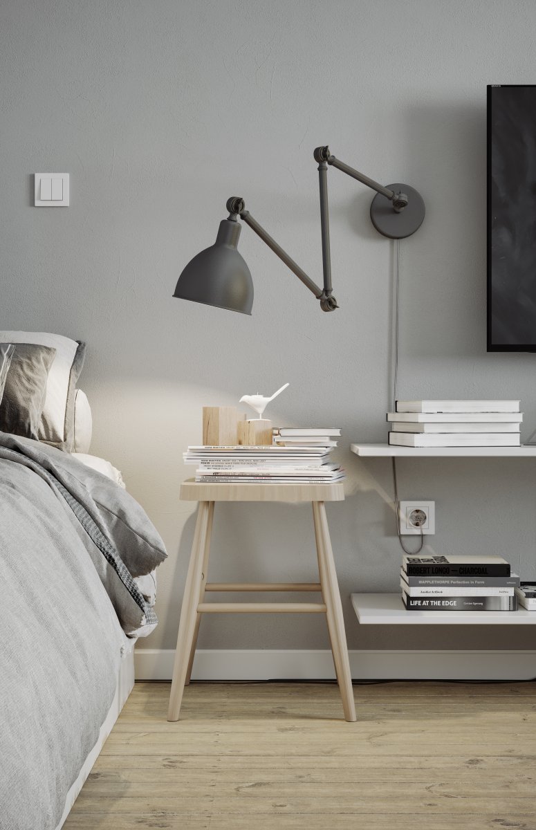 Bazar 122cm Grå vegglampe Fra By Rydéns - Vegglampen Bazar er en del av en familie av popul&aelig;re, stilige Bazar-lamper, noe som betyr at du kan komplettere hjemmet ditt med lamper i samme stil for hvert rom og hvert hj&oslash;rne.
