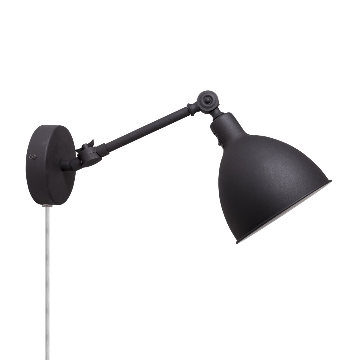 Bazar mini 50cm Sand svart vegglampe Fra By Rydéns - Lampen er tilgjengelig i sort, grå og hvit og krever en lyskilde med E27-sokkel.