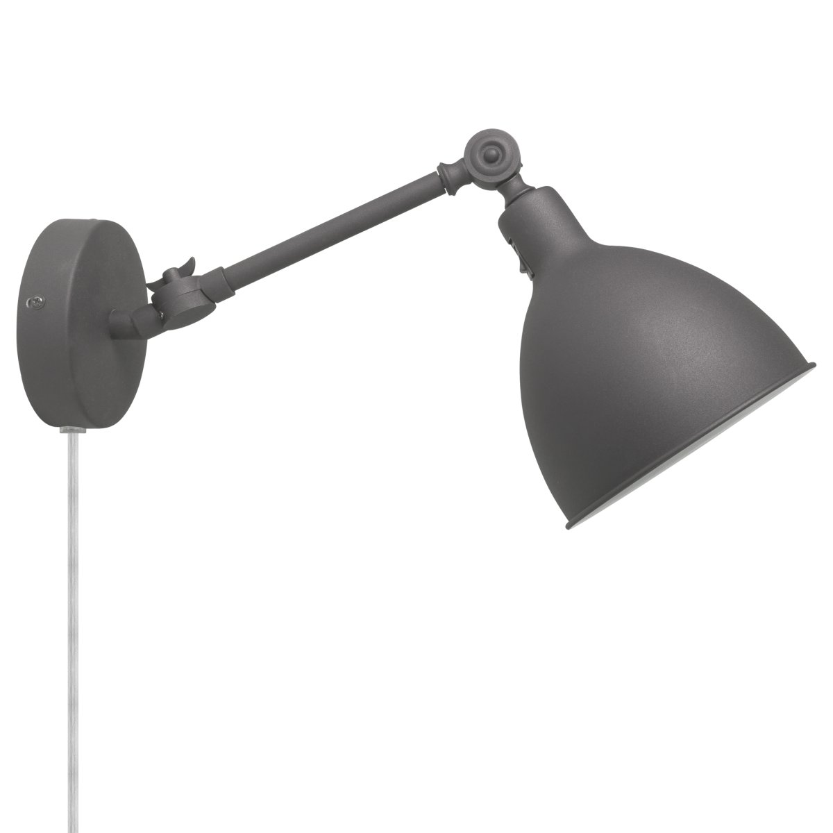 Zoom bilde av Bazar mini 50cm Grå vegglampe Fra By Rydéns - Lampen er tilgjengelig i sort, gr&aring; og hvit og krever en lyskilde med E27-sokkel.