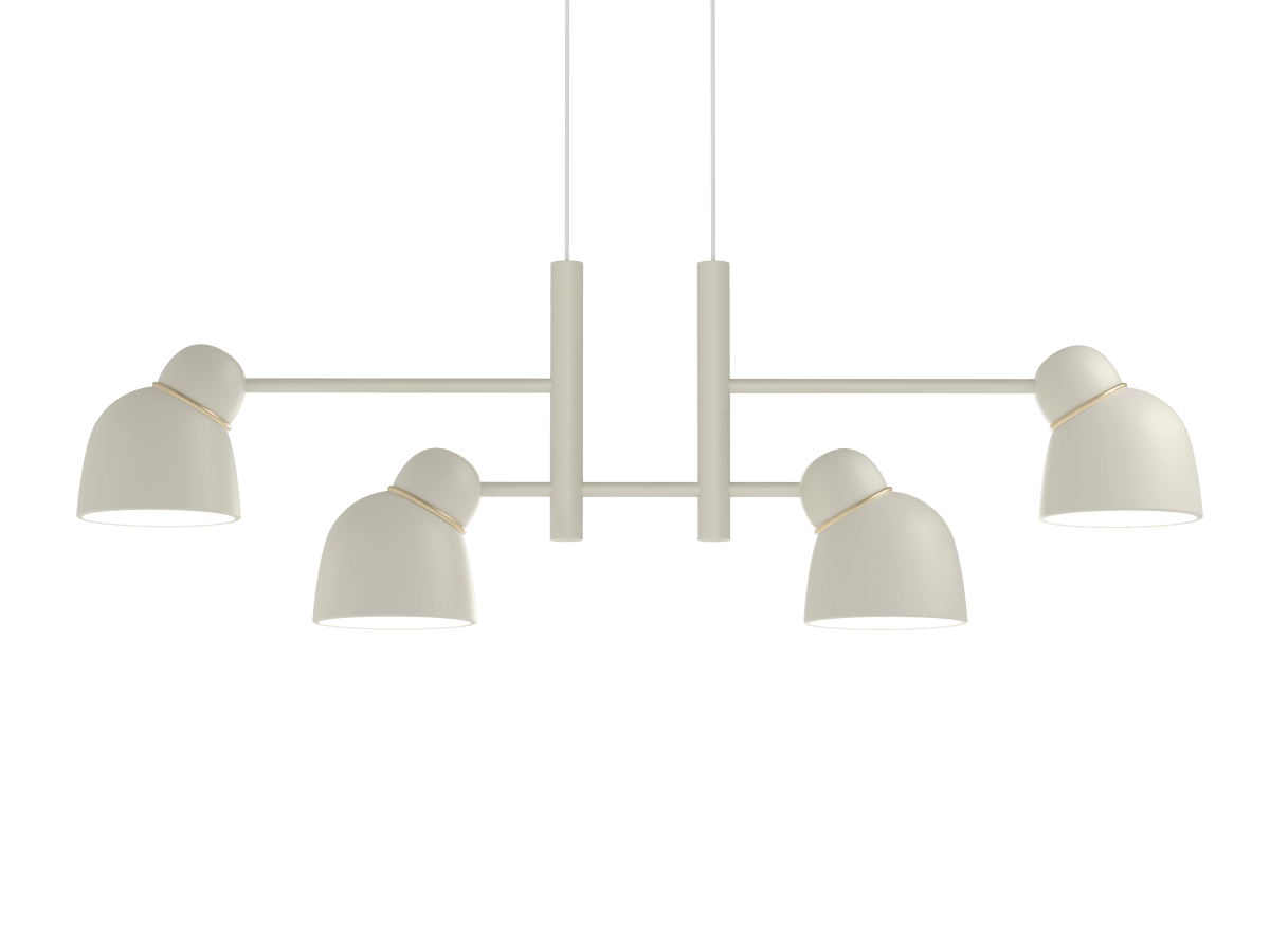 Bird 120cm Sand/messing Taklampe Fra Belid - Bird er laget i Varberg og er en hyllest til Belids håndverksarv, samtidig som den bryter grensene for tradisjonell design.